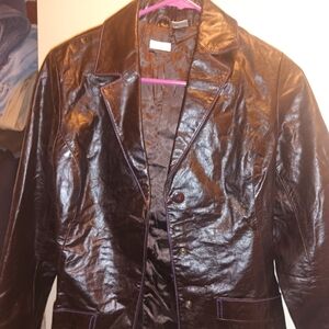 AQUA Leather Jacket Sz S